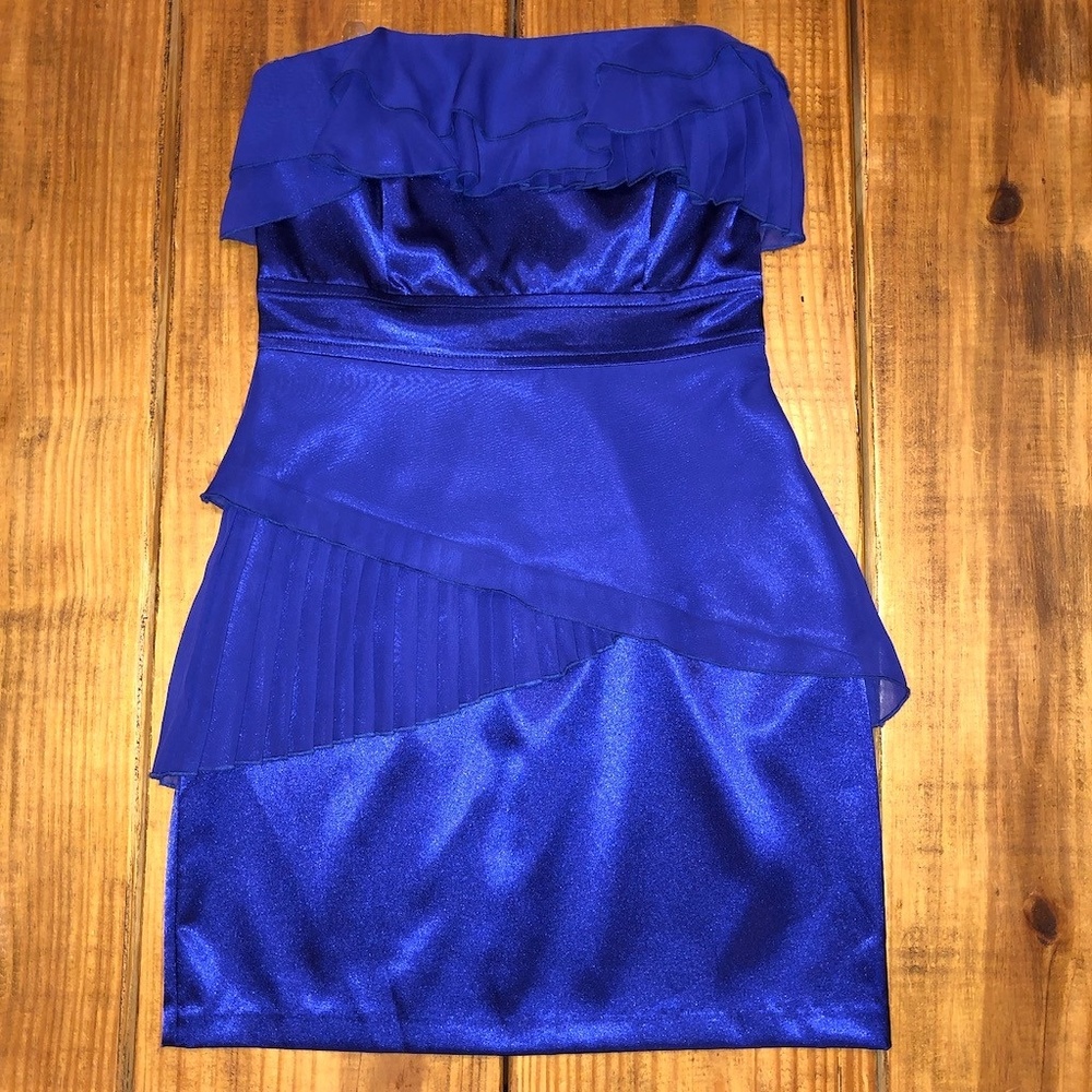 Purple Strapless Dress